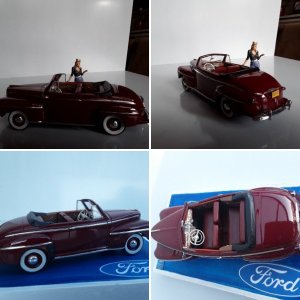 1/25 Ford 1948 V8 Cabrio + Figurine