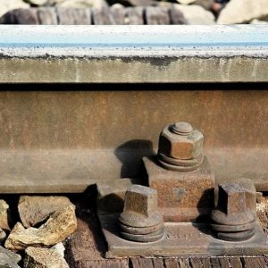 rail track rust threshold screw track old metal train rails